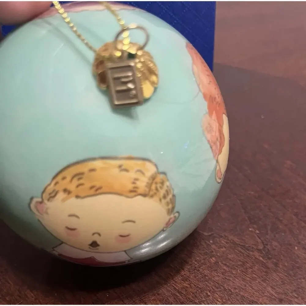 Pier 1 Li Bien 2018 Choir boyGlass Christmas Ornament Hand Painted Reverse Paint